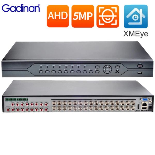 Enregistreur Gadinan Outdoor CCTV 32CH 5MP est utilisé pour la caméra AHD DVR 6IN1 HYBRIDE COAXIAL NVR P2P prend en charge la détection du visage DVR XMEYE H.265 +