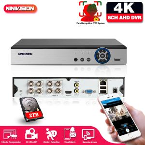 Recorder HD 6IN1 8MP AHD DVR NVR XVR CCTV 8CH 1080P 4MP 5MP 4K Sécurité hybride DVR Recordance vidéo Caméra RS485 Contrôle coaxial P2P Cloud