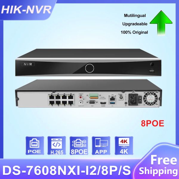 Recorder Hikvision 8ch / 16ch 1U 8/16 ACUSENSE 4K NVR DS7608NXII2 / 8 P / S DS7616NXII2 / 16 P / S Rozpoznawanie Twarzy Sata Wideo CCTV REJEST
