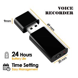 Enregistreur HNSAT MINI USB AUDIO Recordance Activation Vocal Recording OneButton Recording Prise en charge de la carte TF 4 Go64 Go