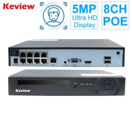 Enregistreur Keview H.265 4 / 8CH POE NVR Sécurité IP Camera Video System CCTV Système P2P 8MP 5MP2MP Network Recorder Face Detect