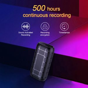 Enregistreur Mini enregistreur vocal numérique stylo dictaphone activé par la voix multifonction 500 heures HD réduction du bruit enregistrement sonore lecteur MP3