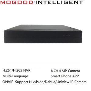 Enregistreur Mogood Multilinage ONVIF NVR pour Hikvision Dahua IP Camera 8ch 4MP, 3MP, 1080P, 720P IP CAME CCTV NVR Prise en charge de l'application Smart Phone