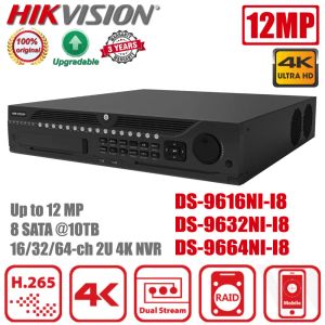 Enregistreur Original Hikvision DS9664NII8 16/32/64CH 4K 8SATA DS9632NII8 NVR IP CCTV Réseau vidéo Recorder DS9616NII8