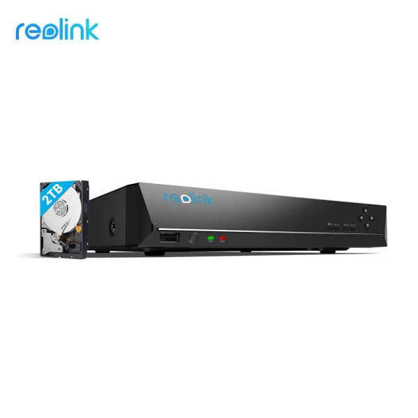 Enregistreur Reolink 8CH RLN8410 POE NVR Security Camera System 2TB HDD pour Reolink 4MP 5MP 4K 12MP IP Cameras 24/7 Recordance vidéo net H.265