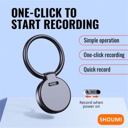 Enregistreur Shoumi Voice Recorder Pen Mini Key Chain Dictaphone 8 ~ 32 Go sonore Portable Activé Dictaphone Bruit réduir le dispositif d'écoute MP3