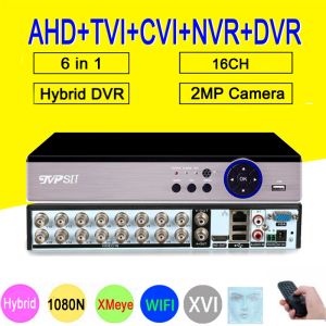 Recorder Silver Pannel Face Detection 1080N Xmeye AUido H.265 + 16 canal 16ch 6 in 1 WiFi Hybrid NVR CVI TVI AHD Surveillance CCTV DVR