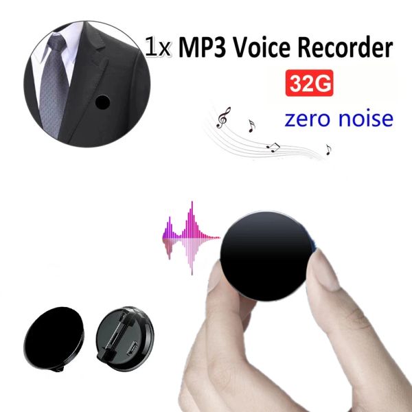 Recordadora Small Professional Voice Recorder para niños en Kindergarten Pin Insignia MP3 Mini Sound Recorder de audio duradero