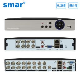 Recorder smar 8ch 16ch 5mn 5 w 1 HybryDowy DVR WideoreJestrator Dla Kamera AHD KAMERA ANAWA 5MP KAMERA IP P2P NVR SYSTEEM CCTV H.265 Nowy