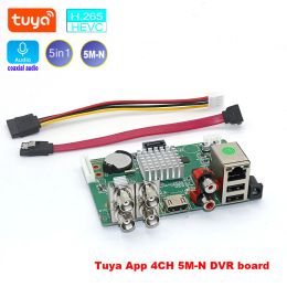 Recorder Tuya XVR DVR Board 4ch 5mn 1080p NVR 4 kanaal BNC Uitgang Coaxiale audio TVI CVI AHD IP voor CCTV Surveillance Security Camera's