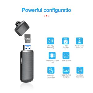 Registrador USB Sound Recorder Digtal Voice Record Dispositivo Pequeña unidad flash de disco U OCULTA 0GB 32GB MINI INVISIBLE AUDIO DICTAPHONE