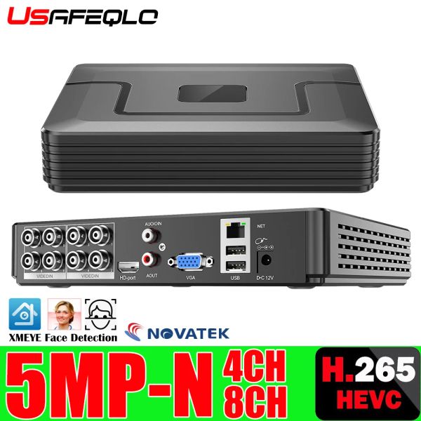 Recorder Win10 Interface 5MPN CAMERIE DE SURVEILLANCE H.265 + XMEYE 8 Channel 4ch 8ch 6 in 1 WiFi Hybrid CVI TVI NVR AHD CVBS CCTV DVR