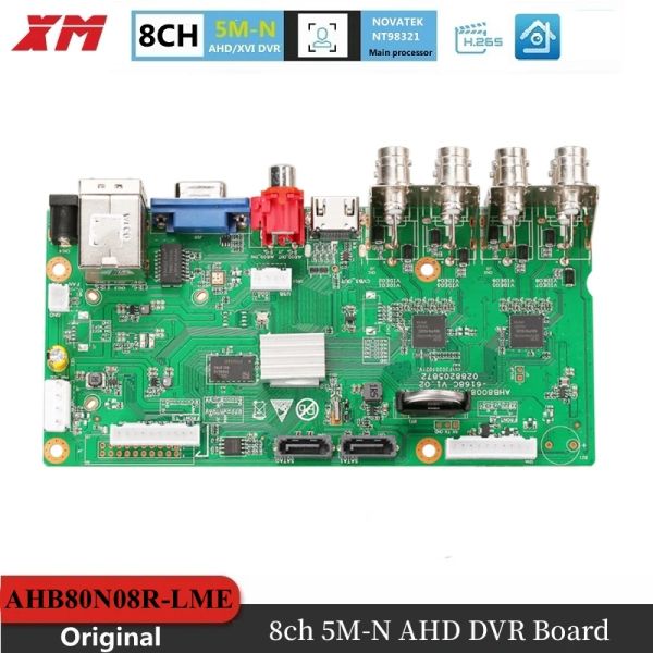 Registrador XM 6 en 1 H.265+ 8CH 5MPN AHD DVR Board Vigilancia Securidad CCTV Recorder 1080n para XVI AHD TVI CVI CVBS IP CAM XMEYE ONVIF