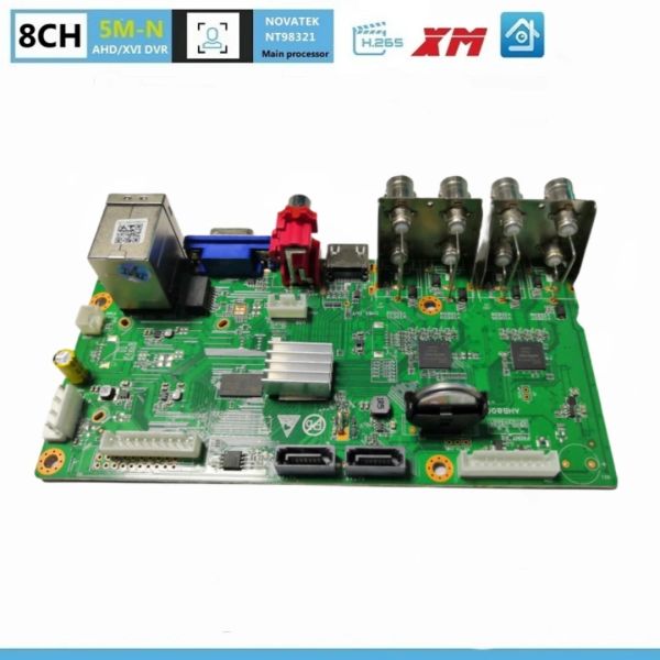 Enregistreur XM 6 en 1 H.265 + 8CH 5MPN AHD DVR Board pour AHD 5MP 4MP 1080P 720P CAMERA SAVE BIG RAM HDD XMEYE CCTV DVR Board AHD DVR