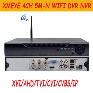 Recorder xmeye 4ch 5mn 4mp 1080p ip wifi DVR NVR 4 kanaal video -bewakingssysteem 6 in 1 AHD TVI CVI Hybride DVR -recorder voor CCTV