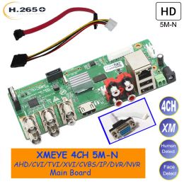 Enregistreur XMeye NVR 4CH 5mn 1080p DVR Board VGA Connecter 4 Channel Surveillance Security 6 in 1 AHD TVI CVI Hybride CCTV Recordance vidéo