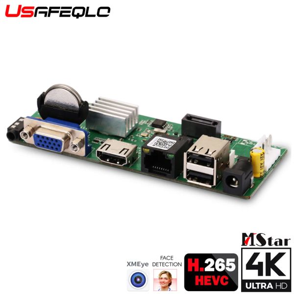 Enregistreur XMeye P2P 16CH 4K CCTV NVR Board HI3536E 16CH 8MP MODULE DE Recorder vidéo 1 SATA Ports Face Onvif Motion Detect Xmeye App