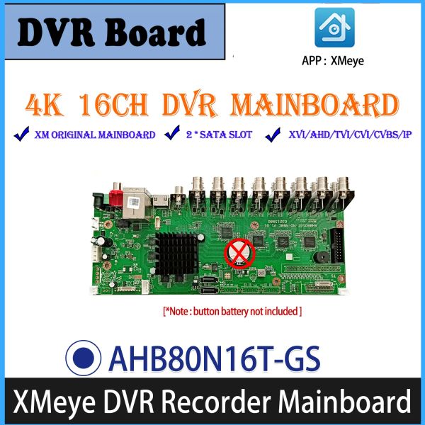 Registrador XMEYE SOFTWARE 4K 8MP 16CH COAXIAL AHD DVR MATRA BNC Video Entrada AHB80N16TGS Registrador original Papel principal H.265 Formato