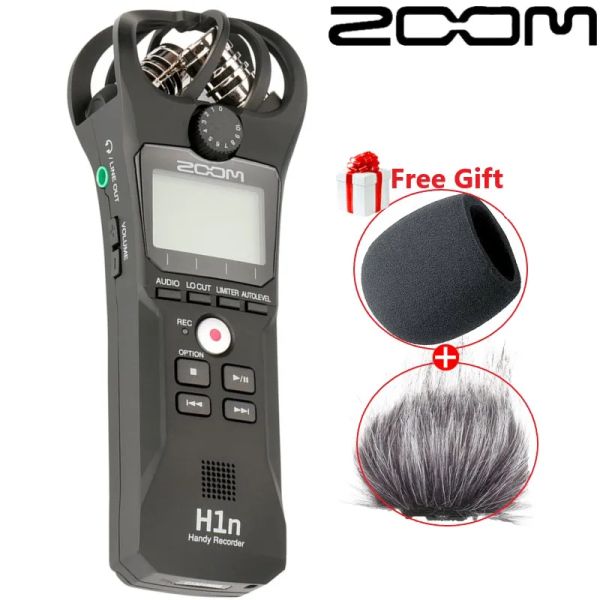 Enregistreur Zoom H1N Recordier Handy Recorder Digital Camera Audio Recorder pour interview SLR Enregistrement microphone stylo avec cadeaux