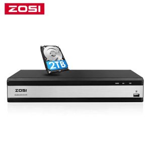 Enregistreur Zosi H.265 + 4 en 1 CCTV DVR 16ch Security TVI DVR 1080P Recordance vidéo numérique HDMI Sortie vidéo Sortie IPhone Android Phone