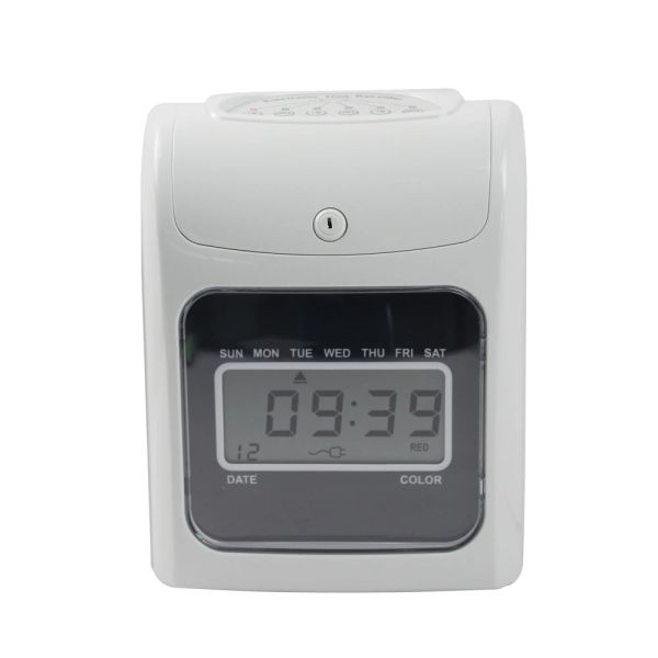 Enregistrement de l'horloge de temps de carte de perforation avec enregistreur de temps batteur du bureau du bureau de bureau