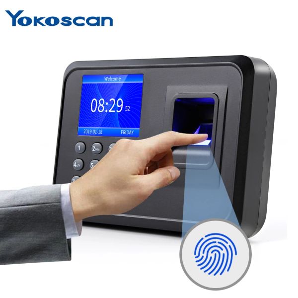 Enregistrement Ykscan Biométrique Time d'empreintes digitales Affichage de l'horloge Recordier Dispositif de reconnaissance des employés Electronique