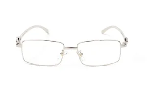 Rechthoek Designer Zonnebril Vrouw Clear Lens Unisex Vierkante Zonnebril Voor Heren Brillen Vintage Metalen Sport Panter Bril Met Zwarte Kast Lunettes