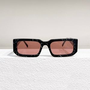 Rectangle Lunettes Lunettes De Soleil Marbre Noir Rouge Lentille Hommes Été Sunnies gafas de sol Sonnenbrille UV400 Lunettes avec Boîte