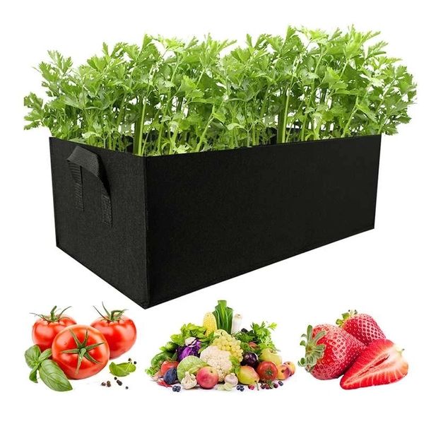 Rectangle feutre Planting Sac Jardin Plantation Plantant Sacs Bags Sacs respirant pour les plantes Pot de pépinière pour les légumes ornementaux