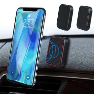 Support magnétique rectangulaire pour tableau de bord de voiture pour téléphones portables et mini tablettes - Extra fort avec 6 aimants