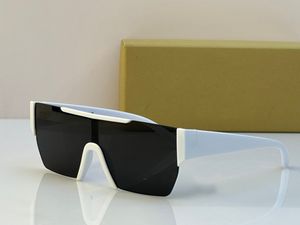 Lunettes de soleil rectangulaires à dessus plat, verres blancs et gris foncés pour hommes et femmes, lunettes Gafas de sol UV400 avec boîte