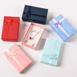 Rectangle Bijoux Collier Boîte De Stockage Bague Bague Boucle d'oreille Bracelet Bow Knot Boîtes Boîtes Cadeau Case à lèvres Rouge de parfum Cons-cadeaux BH5820 WLY