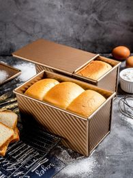 Rechthoekige broodvorm Antiaanbaklaag Broodvorm Bakvorm Taart Toast Deksel Goud Gealuminiseerd staal Bakplaat Bakgereedschap 240227