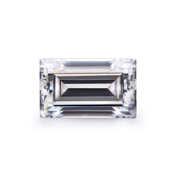 Rectangle lâche Moissanite pierre 5x8mm EF couleur Baguette étape coupe VVS1 anneau pendentif bijoux bricolage matériel laboratoire diamant