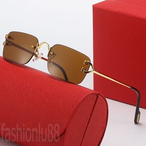 Rectángulo para hombre gafas de diseñador tonos de lujo anteojos cómodo marco de metal pulido gafas de sol de viaje gafas de sol de diseñador de lujo portátiles PJ039 B23