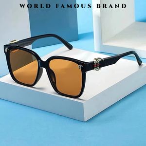 Lunettes de soleil rectangulaires Lunettes de soleil de luxe Homme Femmes Unisexe Designer Goggle Beach Lunettes de soleil Retro Frame Design UV400 avec boîte de radioprotection