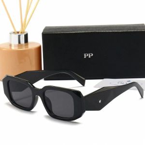 Rechthoek Symbole zonnebril PR 17WSF 10ZS Designer voor vrouwen Sun Glazen Mannen Dames Roze Zwart Marble Geel klassieke bril