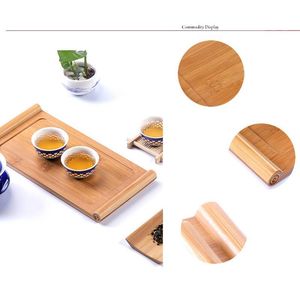 Bandeja rectangular de madera para té, plato para servir aperitivos, plato de almacenamiento de alimentos para Hotel, hogar, bandeja para servir de madera, mesa de té 33*17*1cm