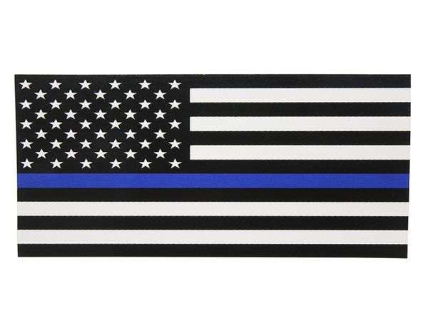 Rectangular Blue Lives Matter Police USA American Blue Line Flag Decal Sticker Sticker 2610081
