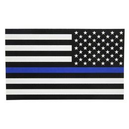 Rechthoekige blauwe Lives Matter USA American Dunne Blue Line Flag Car Sticker Sticker Nieuw