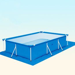 Rechthoekig canvas tarps zwembad mat tarpauline tarp voor bovengrondse zwembaden zwembad vloer 274x274cm