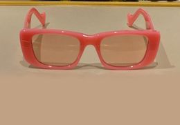 Lunettes de soleil roses rectangulaires 0516 lunettes de soleil unisexes de mode Unisexe Occhiali da Sole Firmati Eyewear Accessoires UV400 Protection W1081968