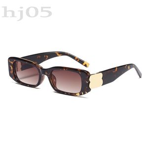 Lunettes de soleil rectangulaires nuances de concepteur lunettes de soleil accessoires de mode pour femmes lunette imprimé léopard lunettes de soleil de luxe populaires pour hommes PJ025 C23