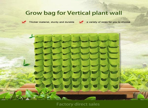 Planteur suspendu mural recyclé récipient de plantation de feutre vertical plante de jardin en tissu non tissé sacs 7380354