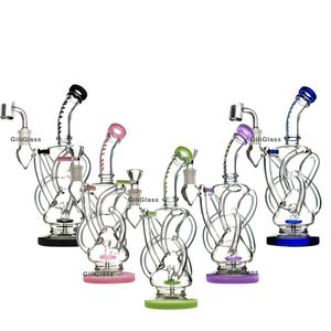 Recycler bong capiteux vortex bongs pipe en verre klein plates-formes pétrolières conduites d'eau dab rig cire accessoires pour fumer narguilés barboteur bécher cyclone