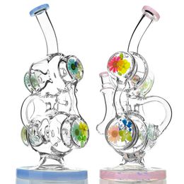 recycler dikke glazen waterpijpen Pijp Heady Dab Bong Waterleidingen Gekleurde Perc 14mm joint Girl Glass Water Smoking Girly Bongs