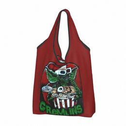 Recycling Gremlins Shop Bag Women Tote Bag draagbare Gizmo 80s Movie Mogwai Horror Retro Grocery Shopper Bags Y43V#