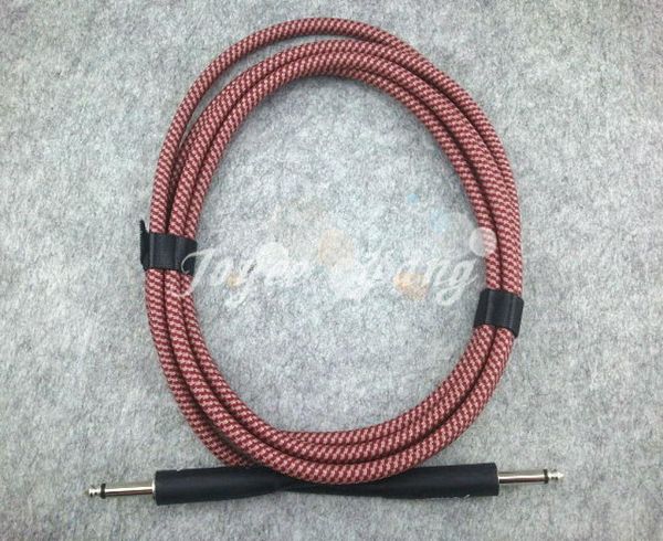 Cable de guitarra eléctrica acústica roja de 10 pies Cable de lubina Amplificador de cable Cable de cable Cable de audio Cables de bajo ruido escudo1989422