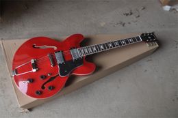 Guitare électrique à six cordes Red 335 Jazz, nous pouvons personnaliser diverses guitares