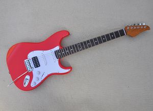 Red 6 strings elektrische gitaar met palissander charte 22 frets